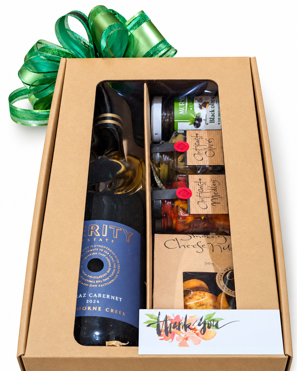 Festive bottle gift from a previous BasketsBliss customer order.