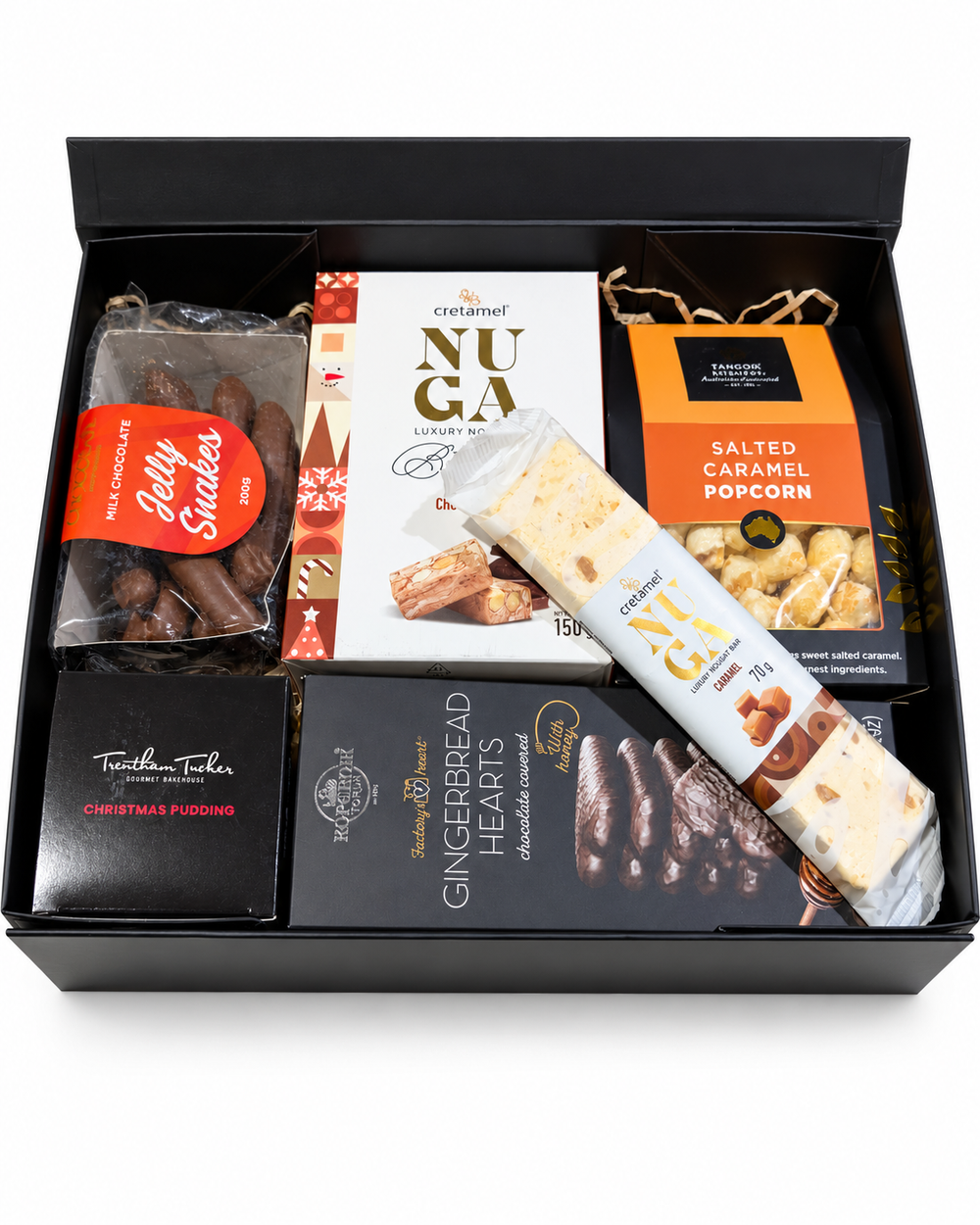 Festive gourmet treats box from a previous BasketsBliss customer order.