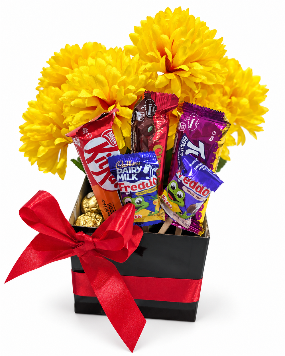 Sunshine chocolate bouquet from a previous BasketsBliss customer order.